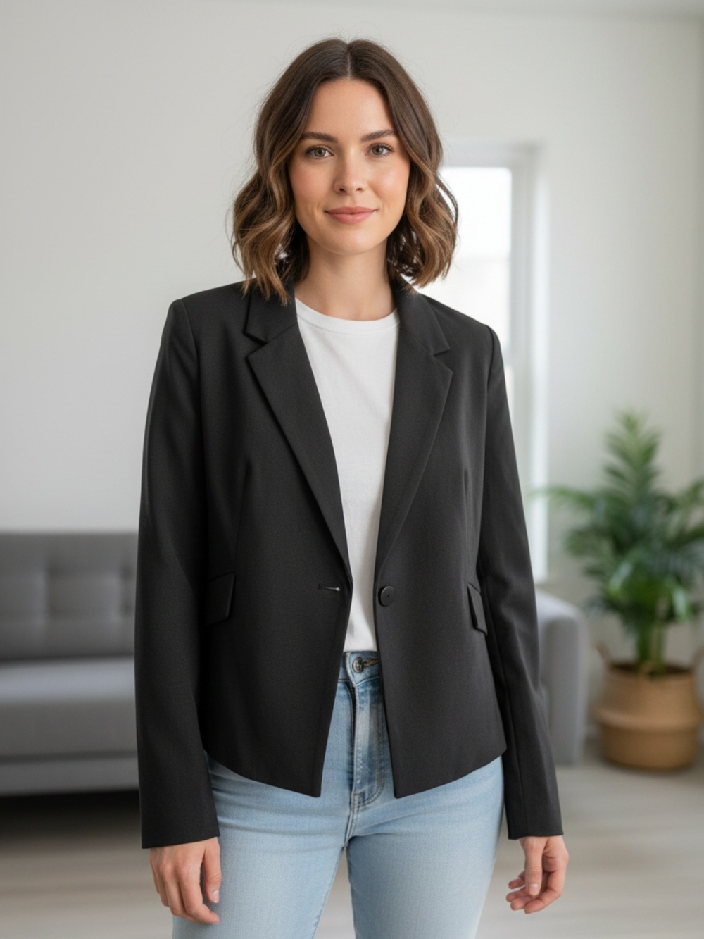 Dynamite Black Classic Tailored Blazer